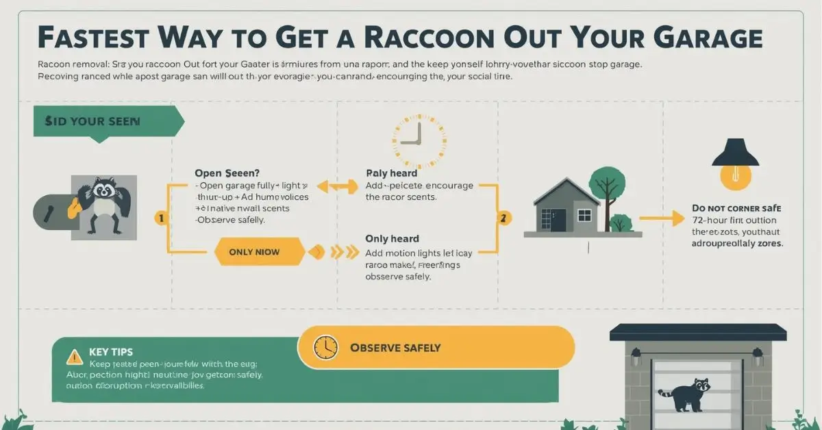 how to get racoon out of garage