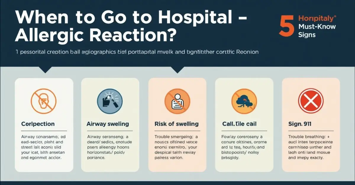when to go to hospital allergic reaction