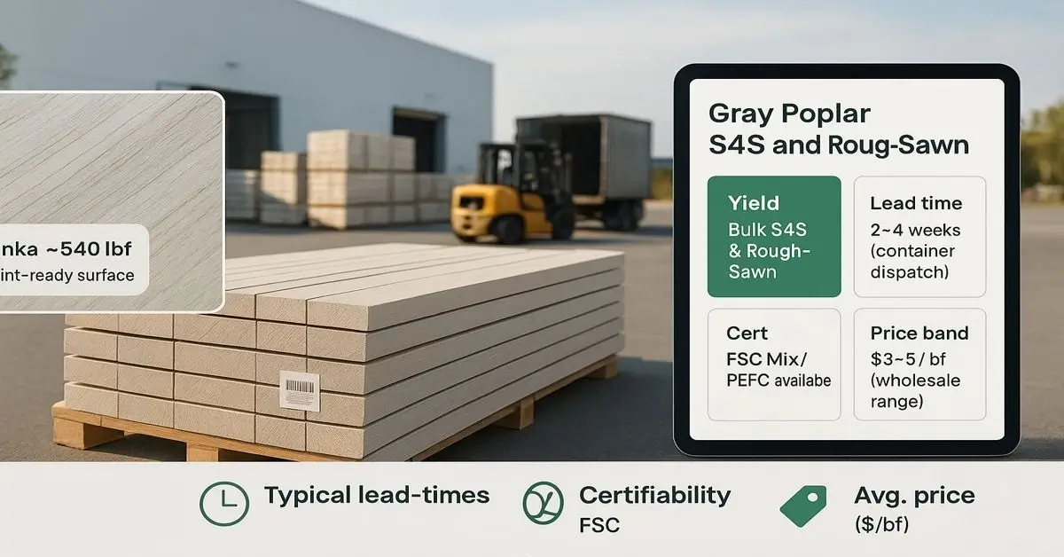 gray poplar wholesale distributor