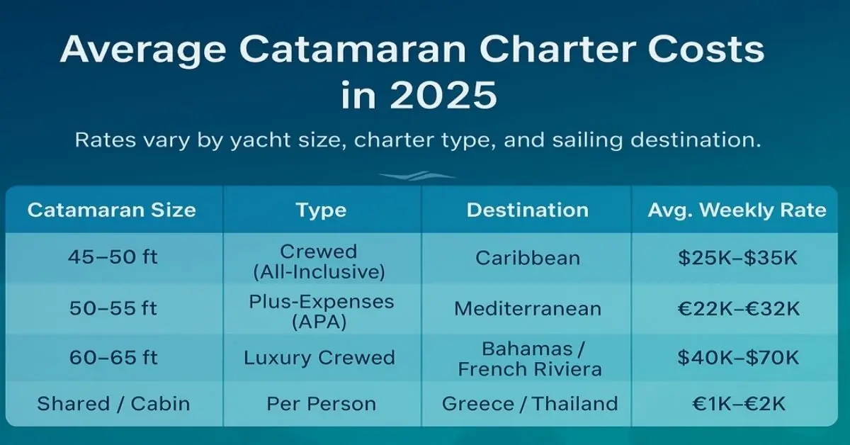 why are catamaran charters so expensive