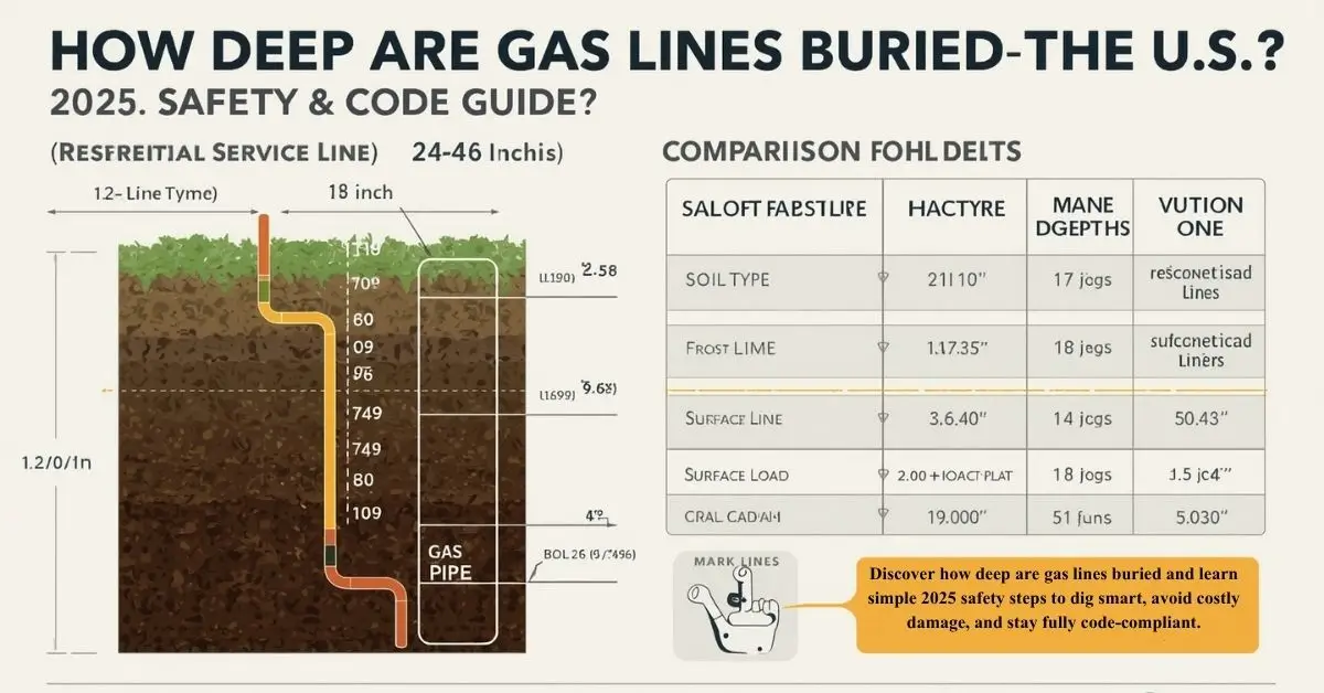 how deep are gas lines buried