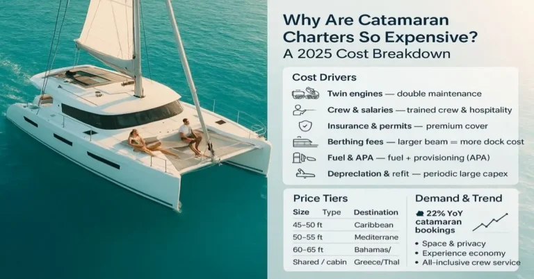 why are catamaran charters so expensive